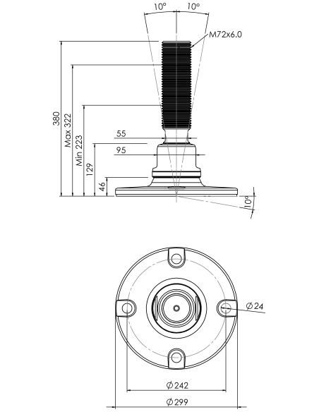 Machine foot HXJE300(l)-HXE72250