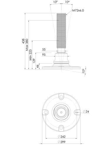 Machine foot HXJE300(l)-HXE72310