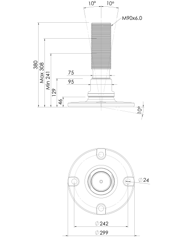 Machine foot HXJE300(l)-HXE90250
