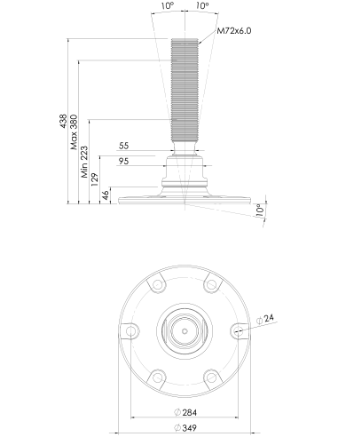 Machine foot HXJE350(l)-HXE72310