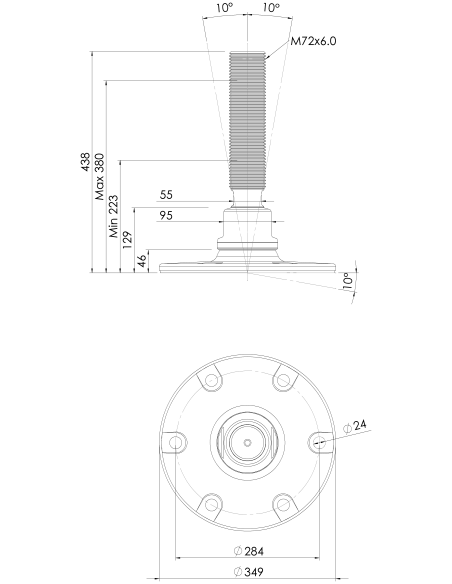 Machine foot HXJE350(l)-HXE72310