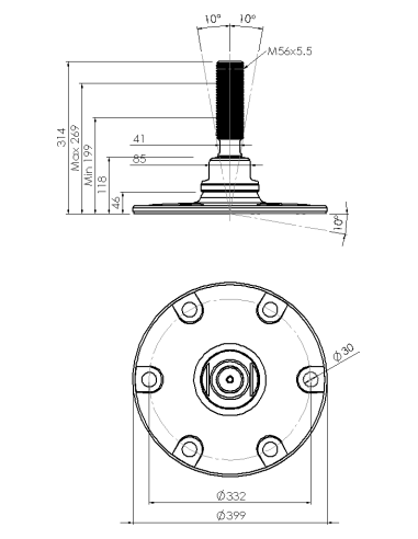 Machine foot HXJE400(l)-HXE56200
