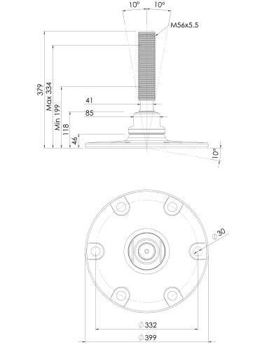 Machine foot HXJE400(l)-HXE56260