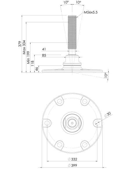 Machine foot HXJE400(l)-HXE56260