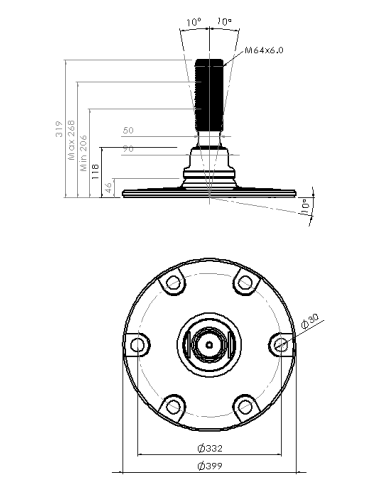 Machine foot HXJE400(l)-HXE64200