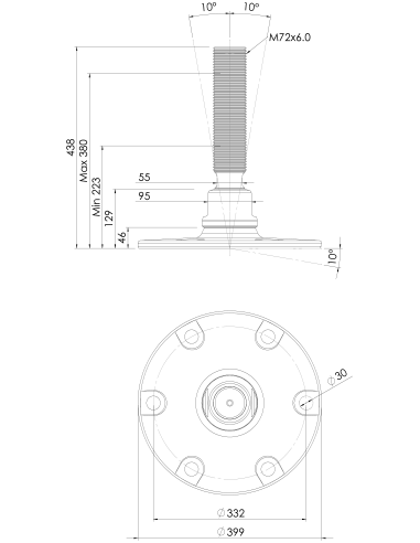 Machine foot HXJE400(l)-HXE72310