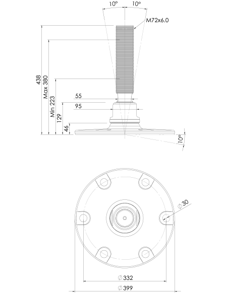 Machine foot HXJE400(l)-HXE72310