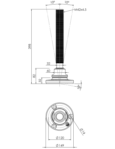 Machine foot HXJE150(s)-HXE42310