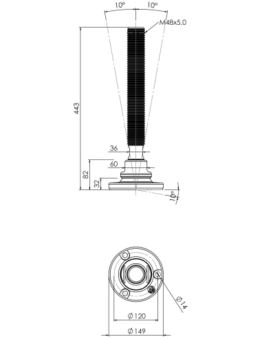 Machine foot HXJE150(s)-HXE48360