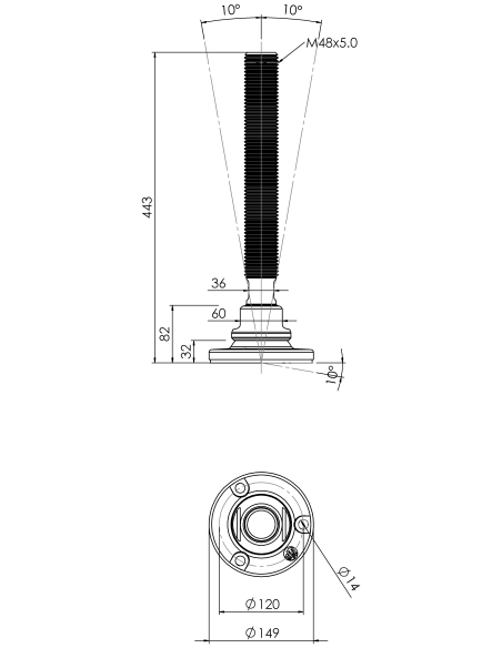 Machine foot HXJE150(s)-HXE48360