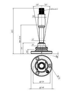 Machine foot XHJSE150(s)-XHJSE36248-RHOXS3695, AISI 304 2