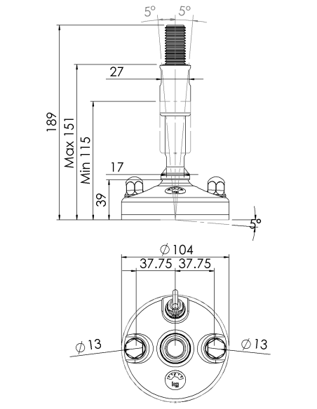Machine foot